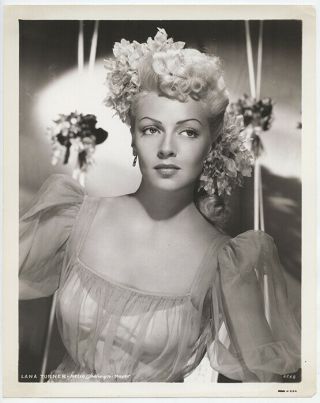 Lana Turner 1944 Vintage Hollywood Portrait Floral Angel