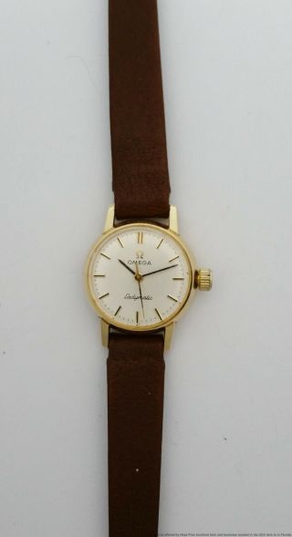 Vintage Omega Ladymatic Automatic Ladies 14k Gold Filled Wrist Watch 2