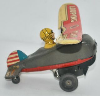 Vintage Marx Looping Plane Tin Litho Wind - up W/ Box 3