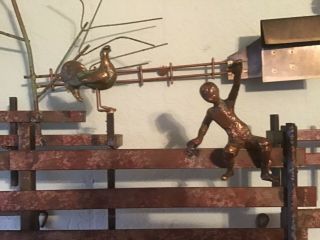 Mid Century Metal Signed C Jere 71 Wall Sculpture Farm 3