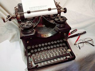 Royal Standard Model 10 Typewriter Khm 1926 Vintage X - 988471