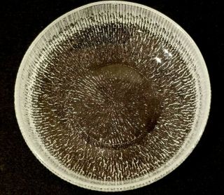 Mid Century Modern Sasaki Rain Ice Art Glass Round Serving Bowl 8 " Vintage