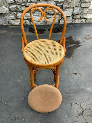 Vintage Romania Thonet Design Bentwood Bar Stool Counter Height Chair