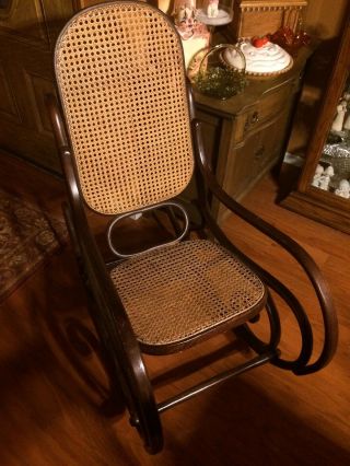 Vintage Bentwood Rocker Rocking Chair Thonet Style Local