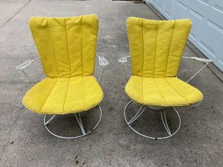 2 Vintage Mid Century Modern Homecrest Patio chair cushions 3