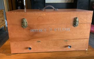 Vintage Redwood Foot Locker | Heavy - Duty | 27”x12”x14” | Piece