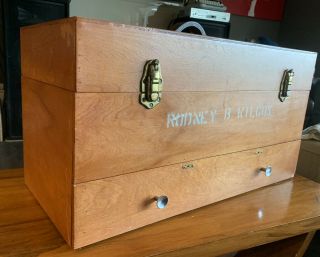 Vintage Redwood Foot Locker | Heavy - Duty | 27”x12”x14” | Piece 2