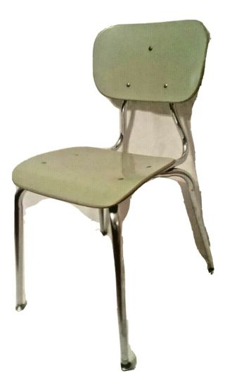 Vintage Mid Century Modern Molded Chrome Chair Desk Office Eames Melsur
