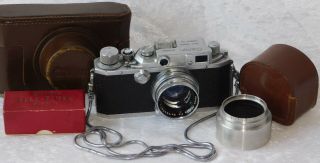 Vtg Post Wwii Canon Sii Rangefinder Serenar 50mm F/1.  9 Leica Style Lens Camera