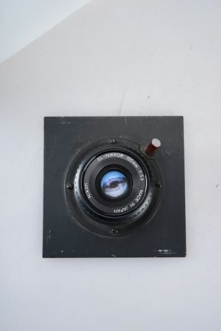 Vintage Nikon El - Nikkor 105mm F/5.  6 Darkroom Enlarger Lens Beseler Board