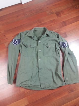 1950s Vintage Us Army 13 Star Button Hbt Jacket Shirt Military Clothes