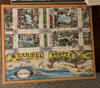 Carmel Proper Vintage Board Game￼ Carmel - By - The - Sea Map Property Cards Money Ca