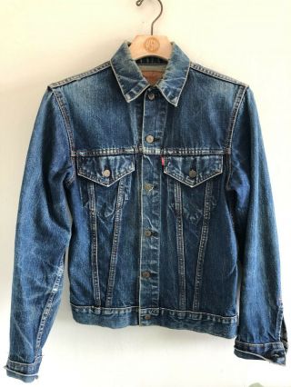 Vintage Levis Type Iii Trucker Big E 1970s Xs Or Small 36 "