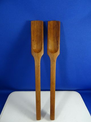 Mcm Dansk Designs Jens Quistgaard Teak Wood Serving Spoons Denmark