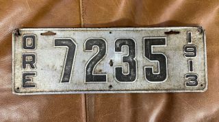 Rare Antique Vtg 1913 “7235” 4 Digit Oregon License Plate Hot Rod See All Others