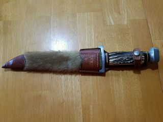 Vintage Siberian Skinner Fur Sheath Germany K Tragbar Solingen Knife