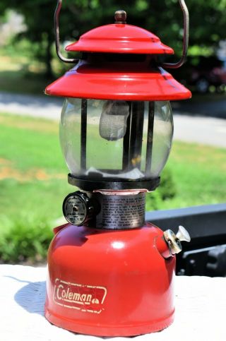 Vintage 1979 Coleman Lantern 200a Red 8/79 Very Rare Collectible Light Camping