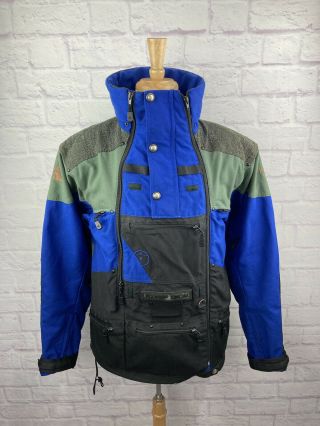 Vtg 90s North Face Steep Tech Jacket Mens Lg Scot Schmidt Blue Black Green Rare