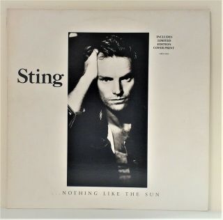 Sting Nothing Like The Sun Ama 6402 1st Press Poster & Insert Vinyl 2lp Ex,  /ex
