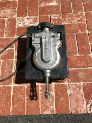 Vintage Rugged Cast Iron Commercial Malted Waffle Maker