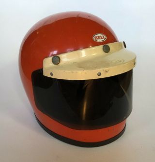 Vintage 1970s Bell Star 120 Orange Helmet Size 7 3/8