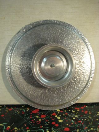 471 Lazy Susan Cake Stand Hammered Aluminum Rodney Kent Hand Wrought Creations 2