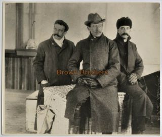 Vintage 1899 Italian Inventor Marconi Assistants South Foreland Lighthouse Photo