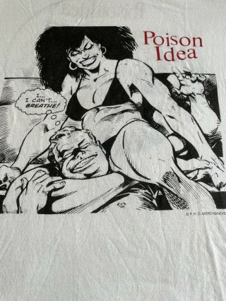Poison Idea Vintage Punk Tour Shirt Hardcore Punish Me Xl Vinyl