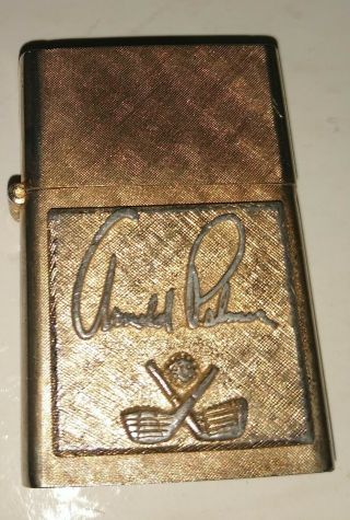 Golfer Arnold Palmer Vintage 14k Gold Plated Lighter,  