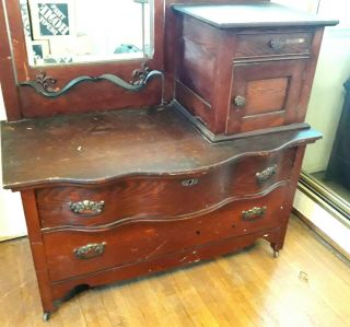 Vintage Dresser Vanity,  Makeup Table, .  Pre Century Late 1800s