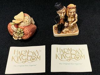 Harmony Kingdom " Big Day " Cake Topper Bride & Groom/ " Sweet As Summer 
