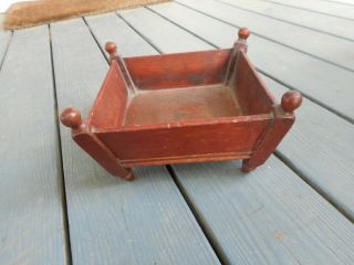 Rare Antique Hand - Made Wooden Square Centerpiece Bowl