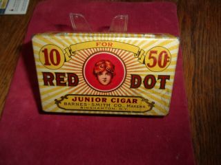 Red Dot Junior Cigar Advertising Tin