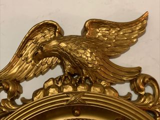 Vintage SYROCO Gold Eagle Convex Mirror 4007 Federal Style 21 