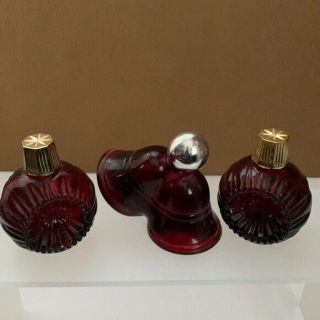 Vintage Avon 1876 Ruby Red Bell And Cape Cod Cologne Mini Bottles Full Of Liquid