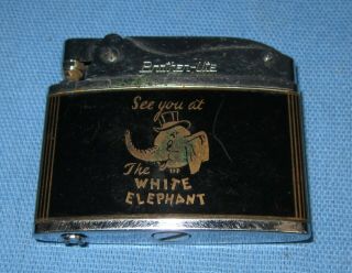 A Vintage Advertising Lighter The White Elephant Of Taft California