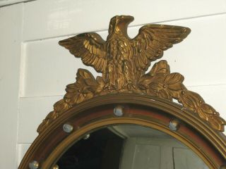 Vintage Eagle Convex Mirror Large 4309 Art Product Bubble Federal Style Bulleye 2
