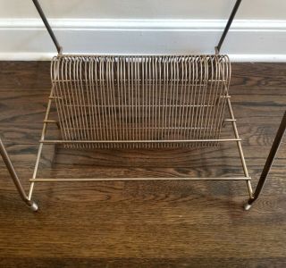 Vintage Mid Century Modern Stereo and Vinyl Record Stand,  Holds Albums and 45 ' s 3