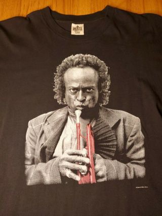 Vintage 90s Miles Davis T - Shirt Andazia Jazz Musician Size Xl Single Stitch