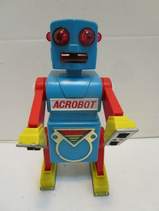 Vintage Yonezawa Japan Acrobot 9 & 1/2 Inch Battery Operated Robot