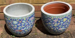 Chinese Famille Rose Porcelain Planter Late Qing / Chinese Republic Pair?