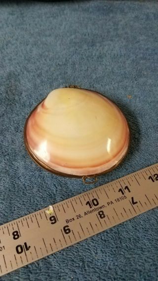 Vintage Handmade Seashell Trinket Box Sea Shell Jewelry Keepsake