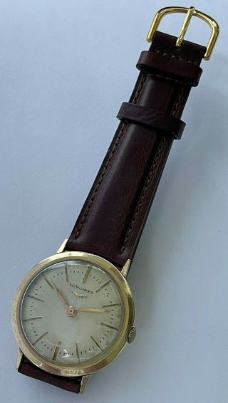 Vintage 1959 10 Karat Gold fi.  Longines Swiss hand winding mens watch,  cal.  280 2