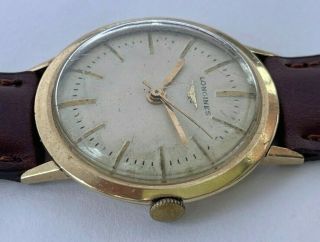 Vintage 1959 10 Karat Gold fi.  Longines Swiss hand winding mens watch,  cal.  280 3