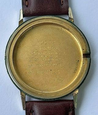 Vintage 1959 10 Karat Gold fi.  Longines Swiss hand winding mens watch,  cal.  280 5