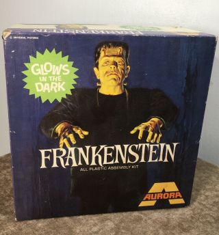 Aurora Frankenstein “glows In The Dark " Vintage Model Kit (1969) Unbuilt