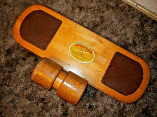 Vintage Wood Bongo Board Balance Game Ny Usa 1960 