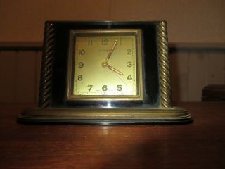 Vintage Cyma Alarm Clock In Condition/brass Housing - Patina