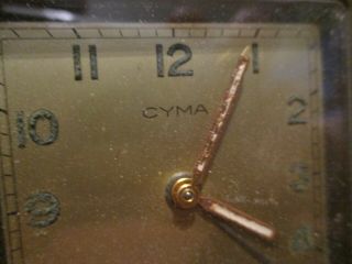 VINTAGE CYMA ALARM CLOCK IN CONDITION/BRASS HOUSING - PATINA 3