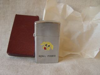 Vintage Nos Ken - L Ration Dog Food Pet Advertising Cigarette Lighter